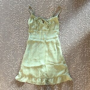 Abercrombie & Fitch Light Green Polka Dot Dress